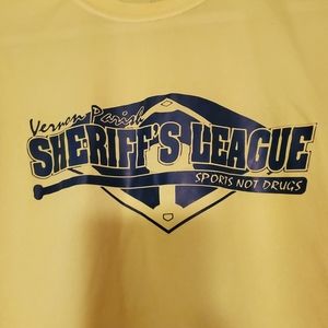 Yellow Sheriff's League shirt men's L